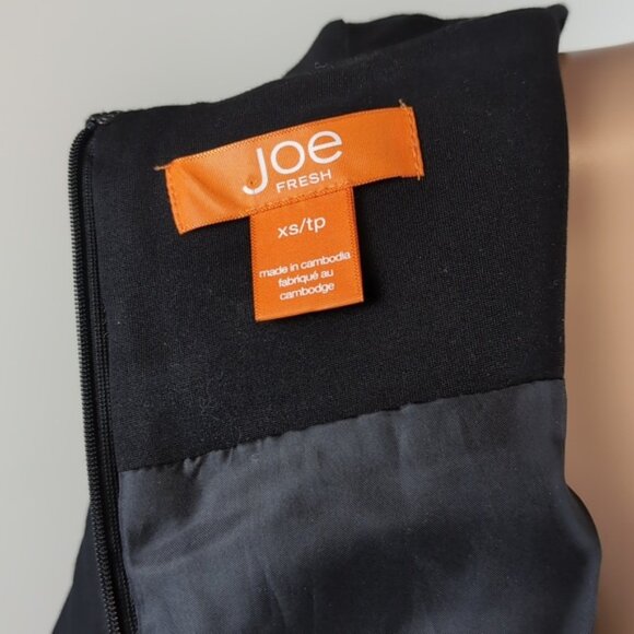 3/$20 Joe Fresh Short Sleeve Dress Cuffed Mini LBD Structured Sheath - Picture 9 of 11